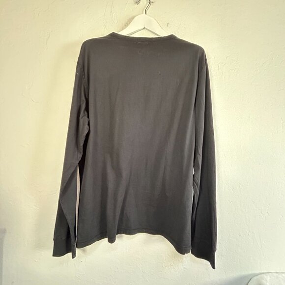 Mododoc Mens Black Seal Long Sleeve Henley Shirt Size XL 100% Cotton Casual New - Picture 2 of 7